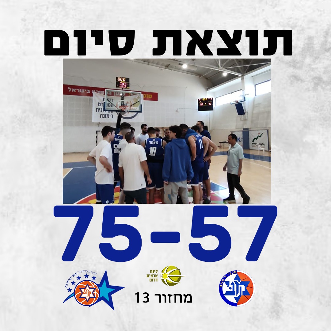 🏀 ניצחון חוץ מהדהד: קריית גת מביסה את מכבי דימונה בתוצאה 57:75!